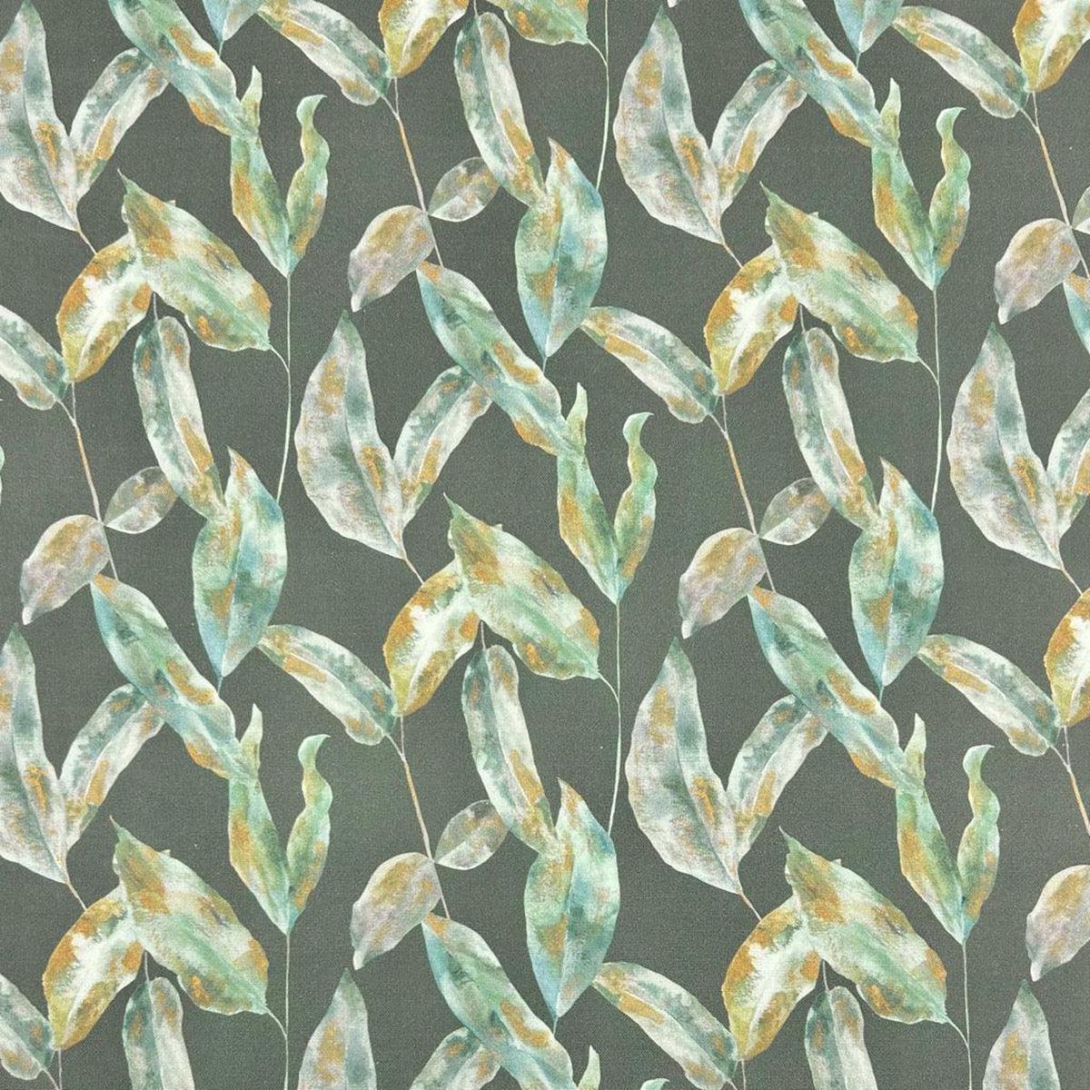Green Leaves Cotton Canvas Fabric