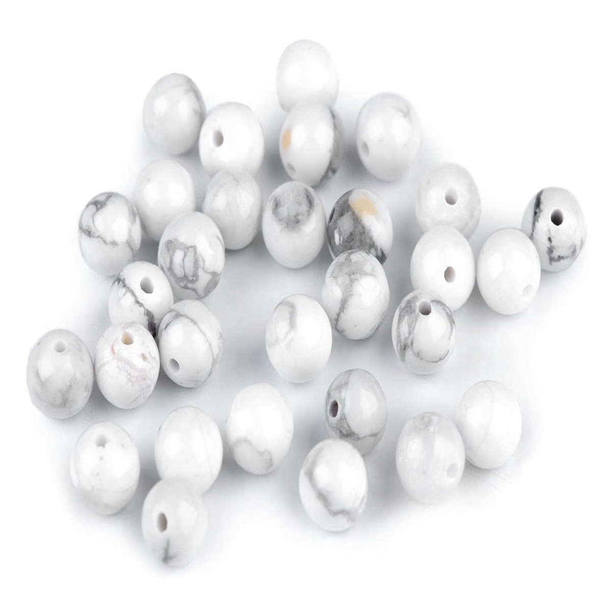Howlite mineral / gemstone beads | 6 mm | 10 pcs.