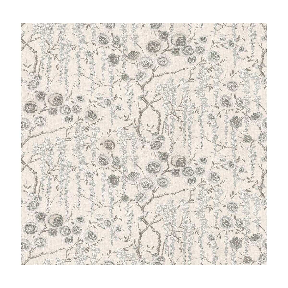 Peonytree Silver Fabric