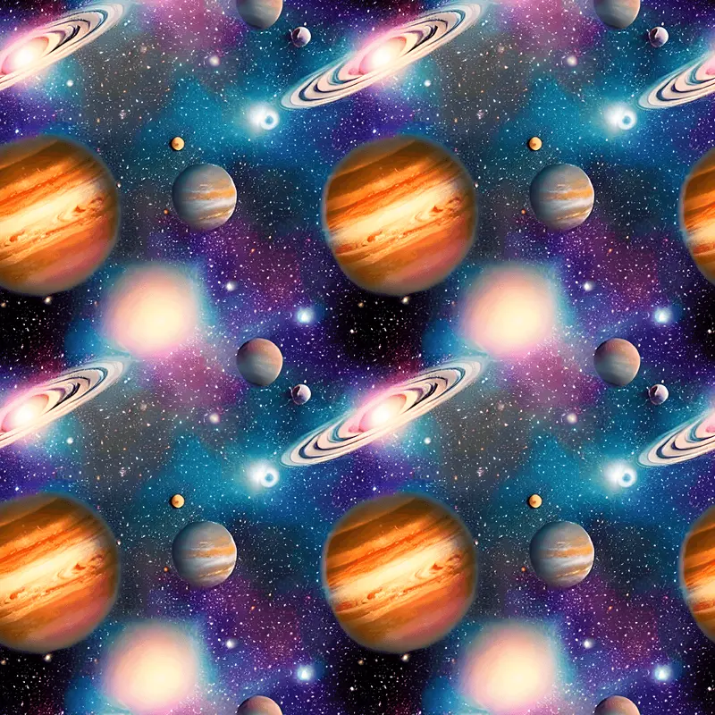 Bright Planets Fabric