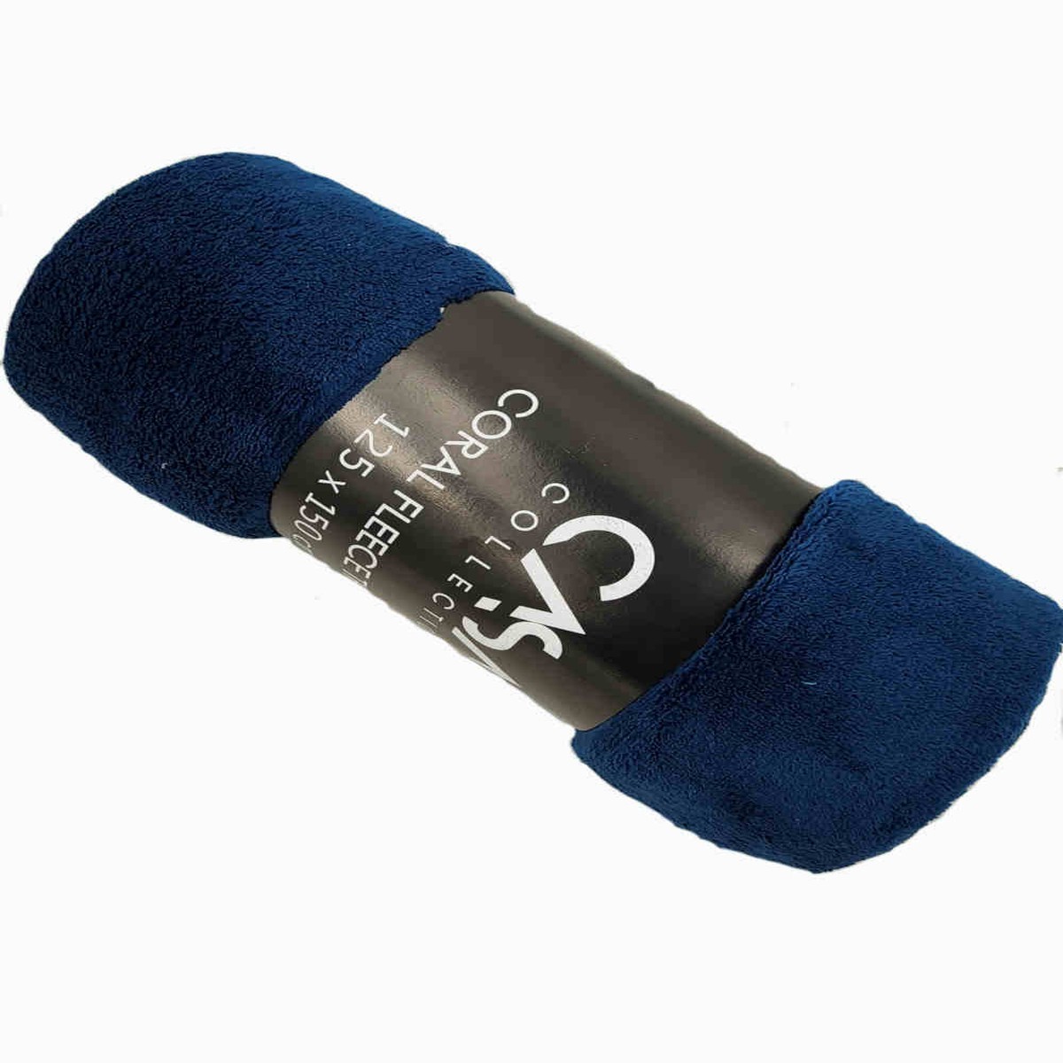 Coral Fleece Throw - Navy Blue
