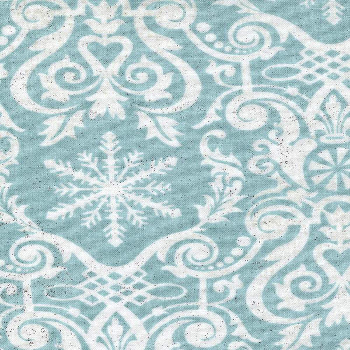Peppermint Bark Glacier Damask By Basicgrey For Moda Frosty