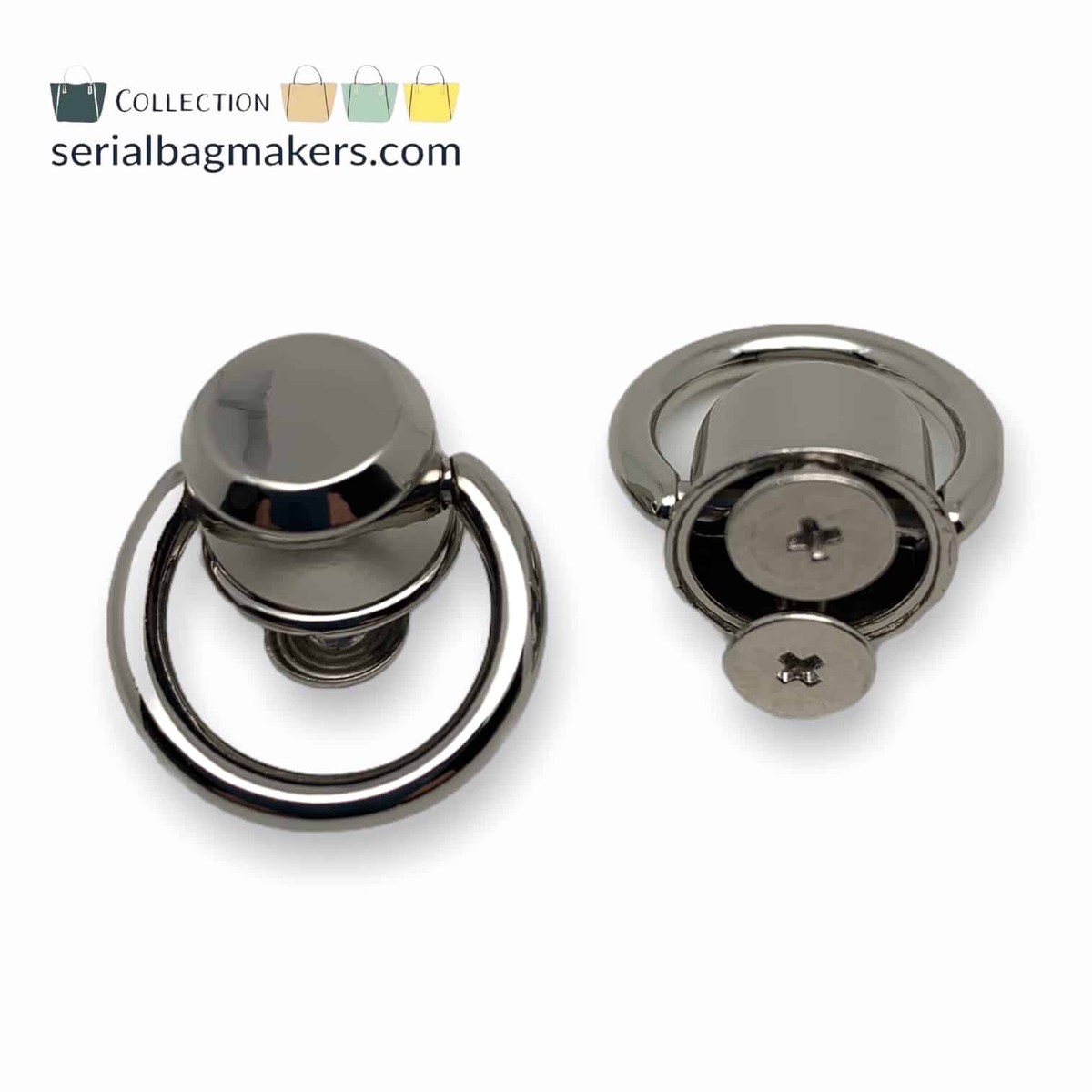 Serial Bagmakers Domed Strap Connectors Nickel