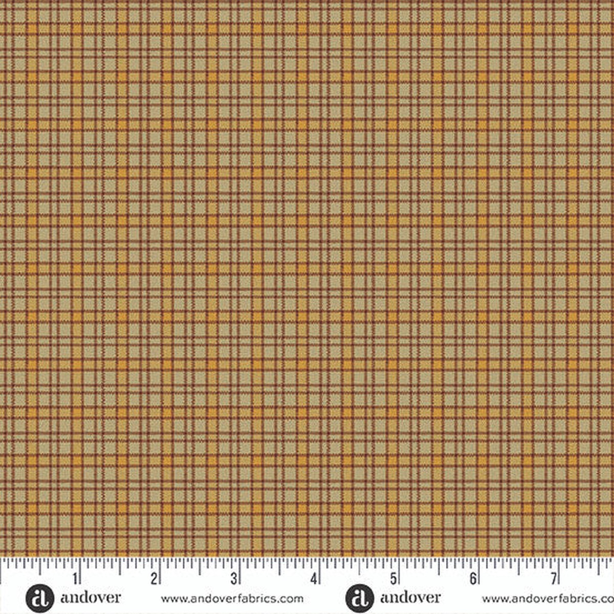 Andover Jamestown 1671 Y Ochre Check By The Yard