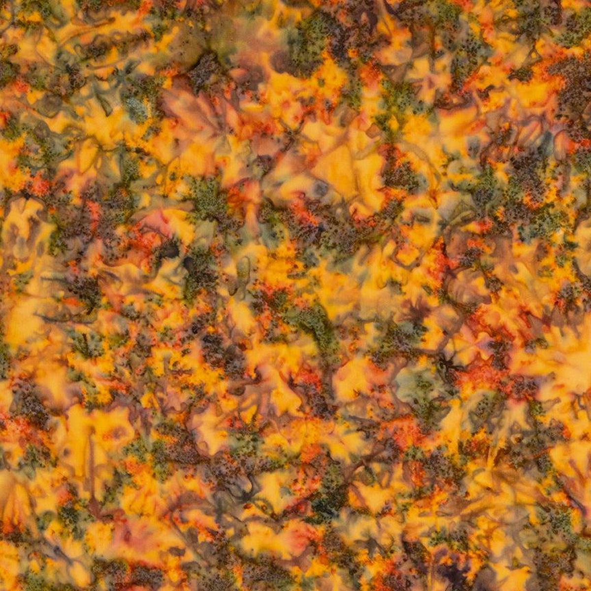 CLEARANCE 29" End of Bolt - Batiks Expressions Hand-Dyes BTHH213 Orange Yellow Multi 1 - Riley Blake Hand-Dyed Print Quilting Cotton Fabric
