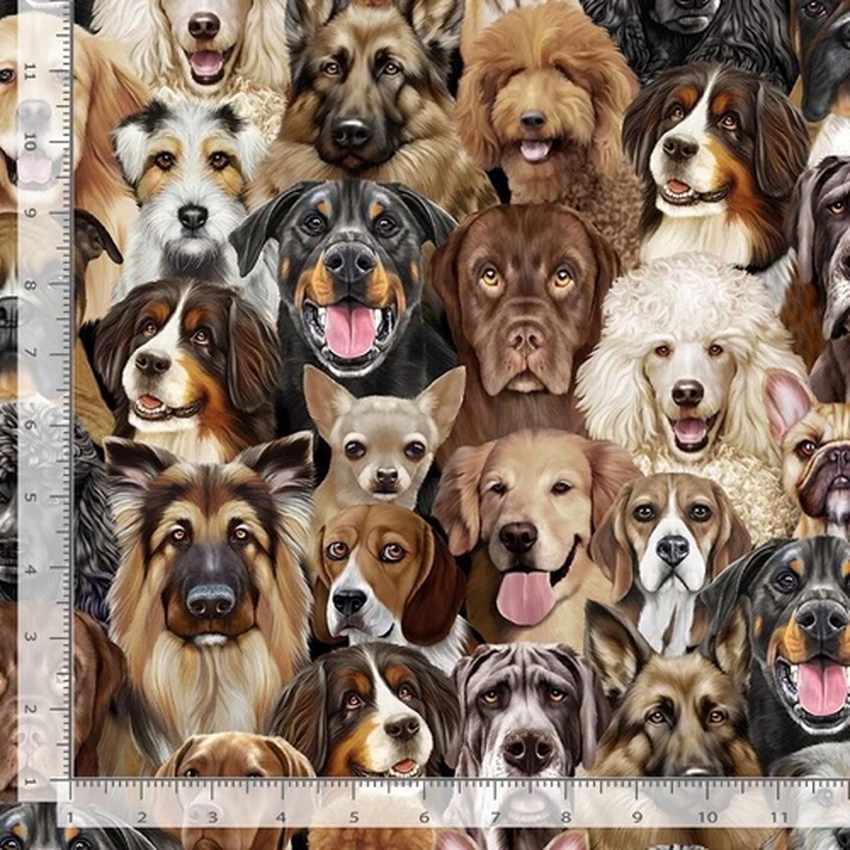 Dogs Dog CD2947 Natural Poodle Retriever Shepherd Timeless Durable Cotton Fabric
