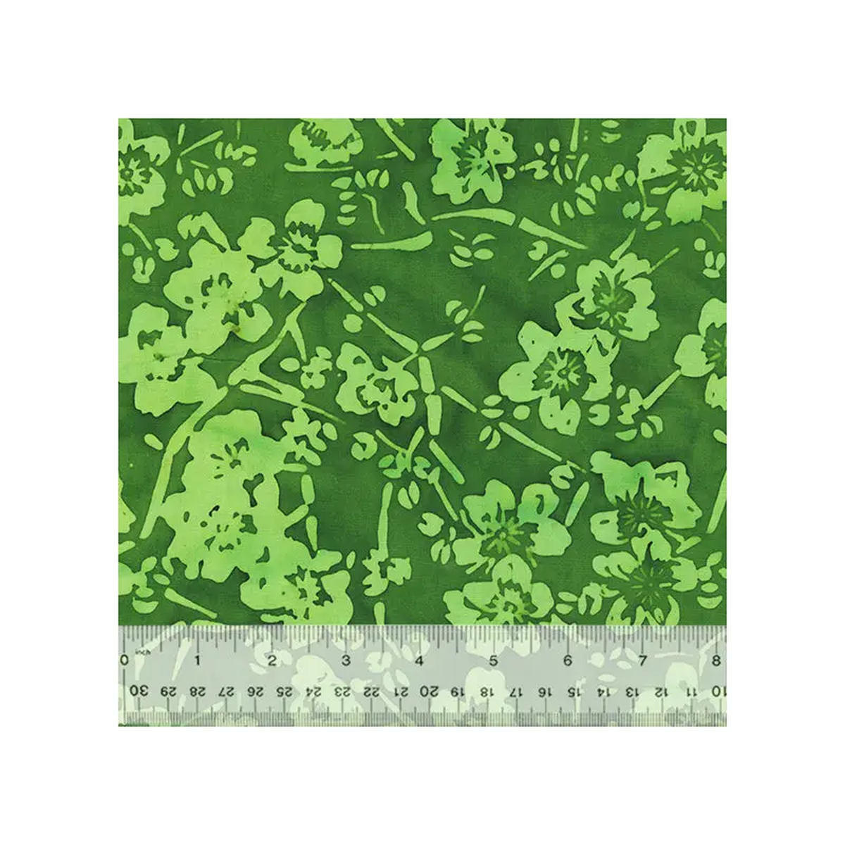 Juniper (Baliscapes) Baliscapes 2697Q-X Green Bamboo Floral Batik Cotton