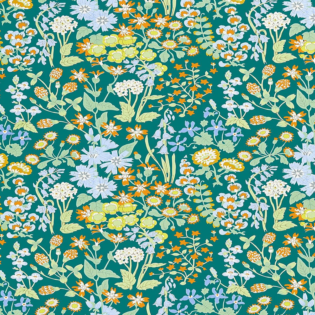 Nymph Floral - Emerald Multi by Scalamandre Fabric