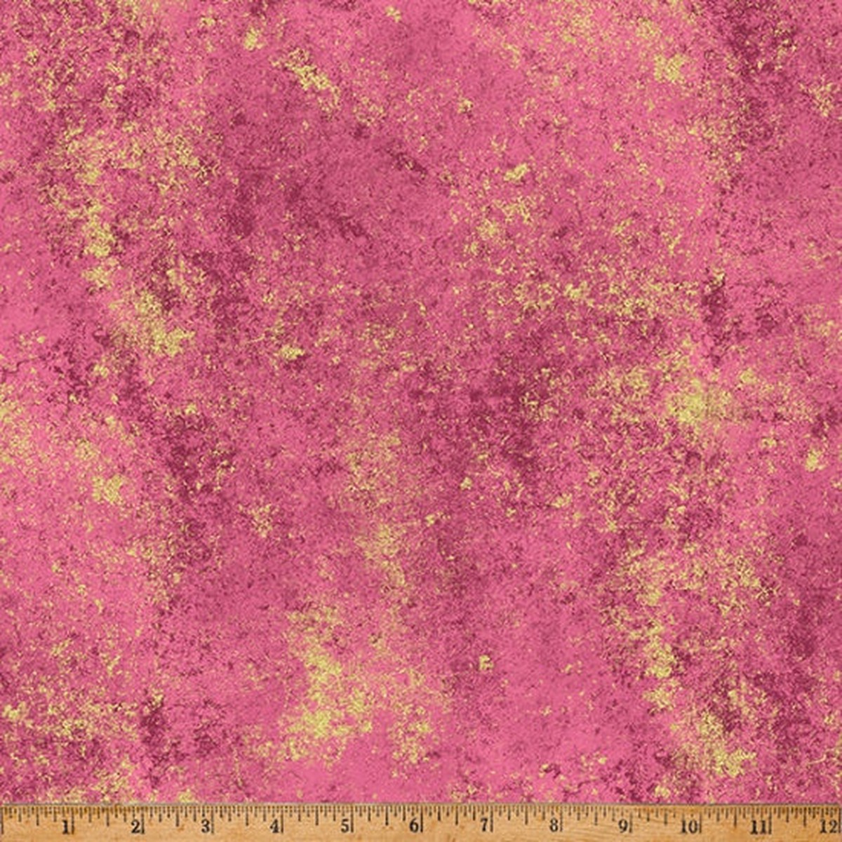 Fabric Hoffman Azalea/Gold Brilliance Metallic by the Quarter Yard W5363-557G