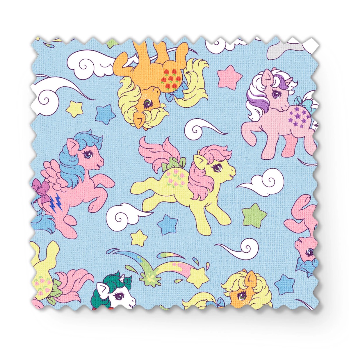 Hasbro My Little Pony Vintage on Blue Sky Fabric