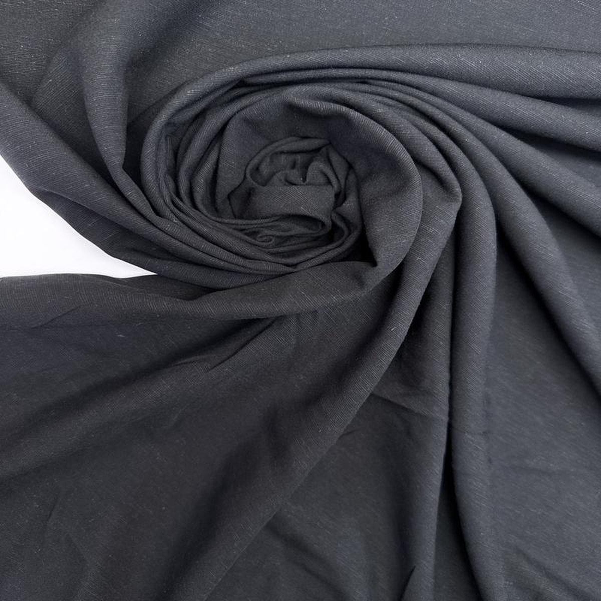 Black Viscose Linen Woven