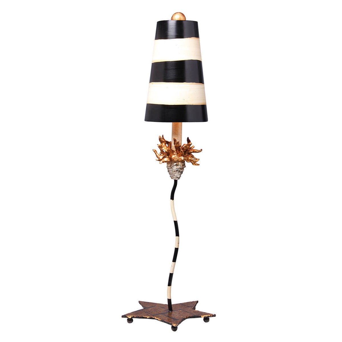 Lucas + McKearn La Fleur 37" Table Lamp in Gold Leaf Antiqued Finish