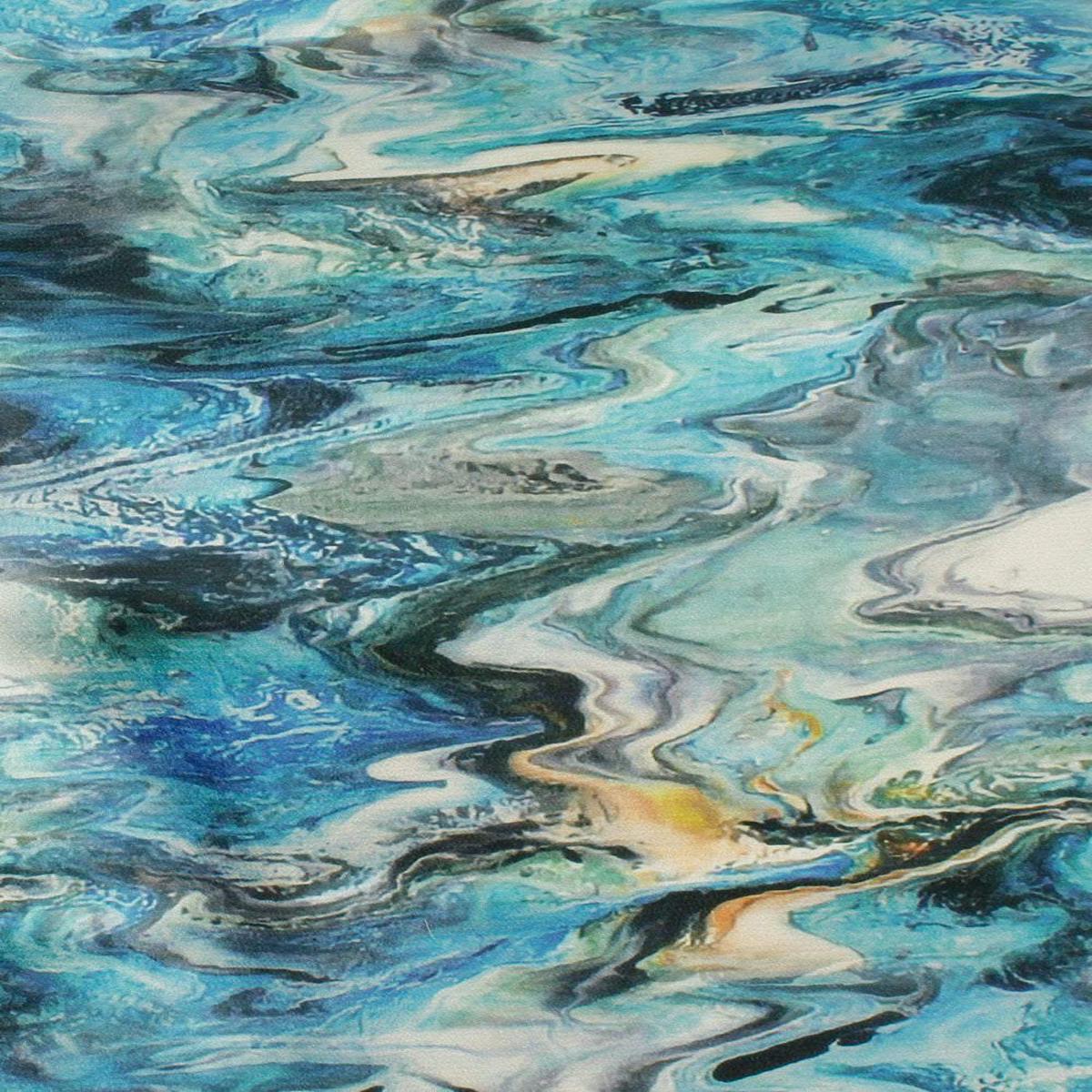 Marbled Bubble Satin Blue / Multi