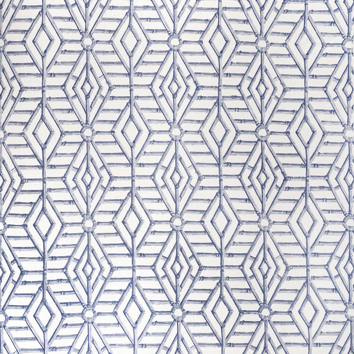 Bamboo Cane Blue Fabric