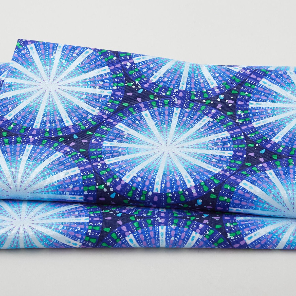 Geo Pop Pearl - Starbursts Turquoise 2 Yard Cut