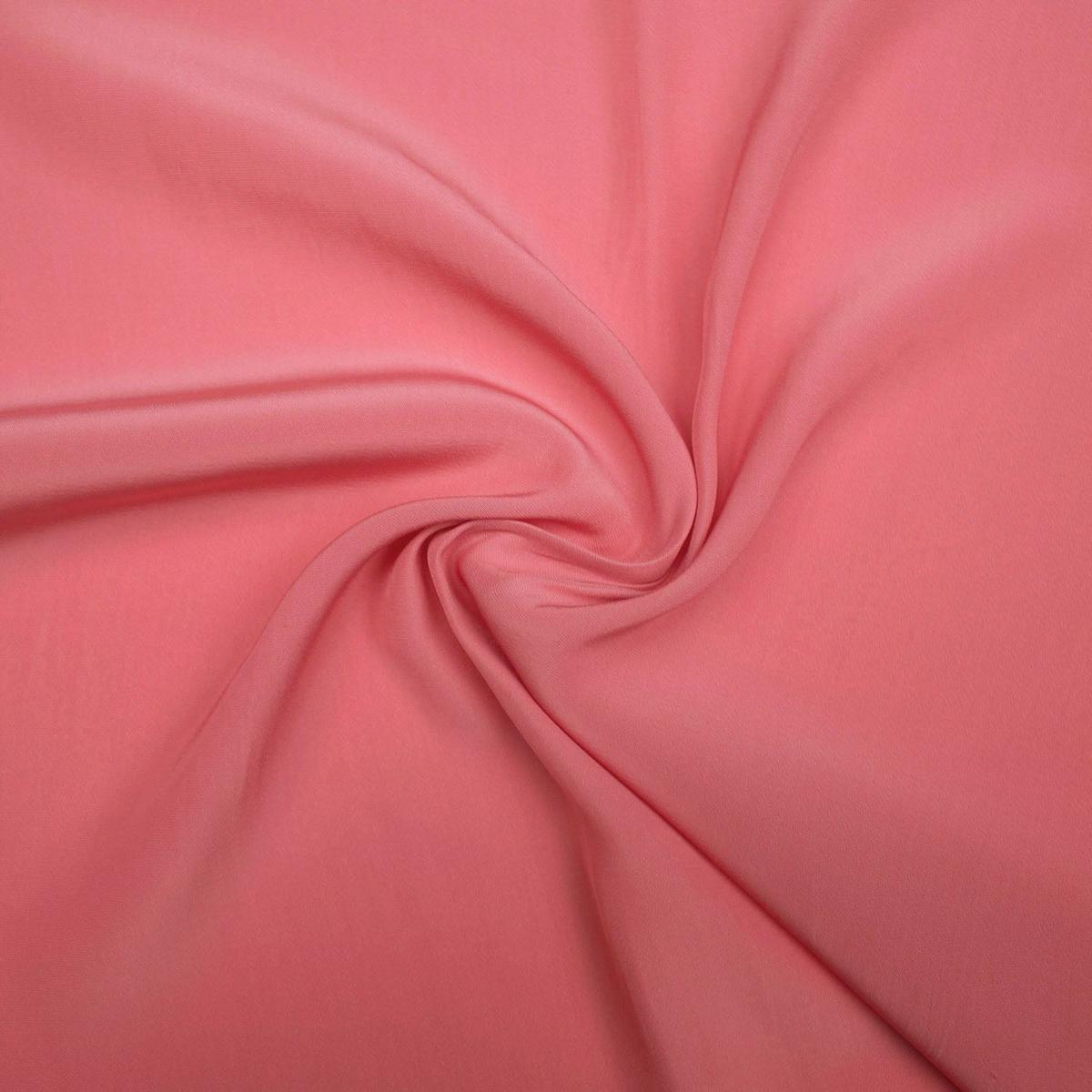 Sybe Coral Pink Fluid Polyester Fabric