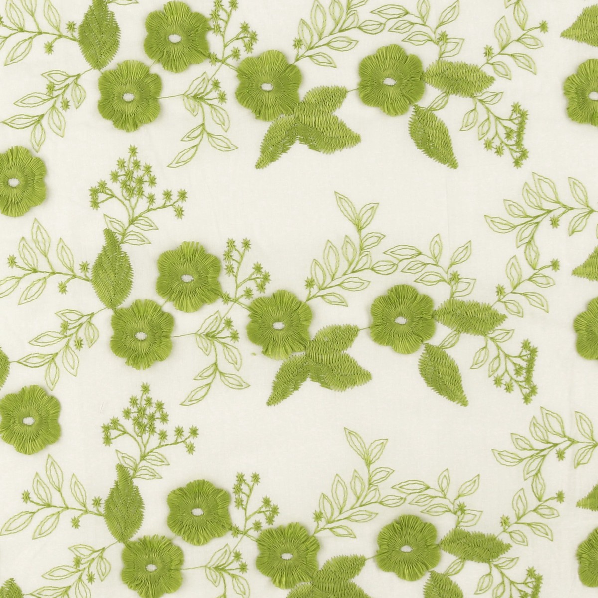 Embroidered Cotton Voile - DAY DREAM - 002 - Pistachio