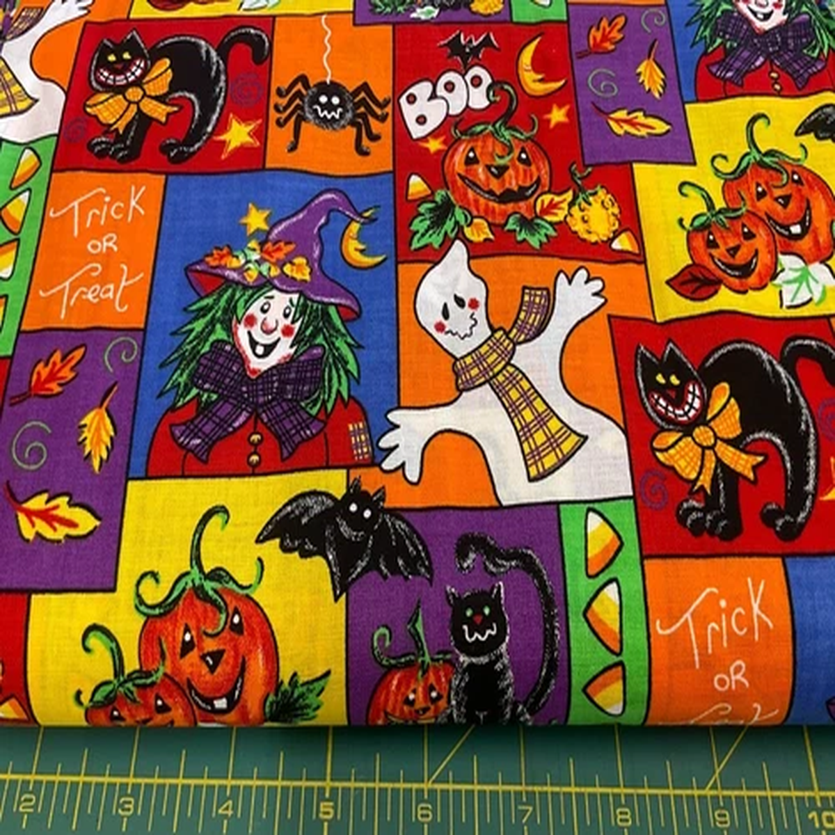 OAKHURST TEXTILES - SIGNATURE CLASSICS-BOO-PATCH-COTTON- 1 5/8 YARD