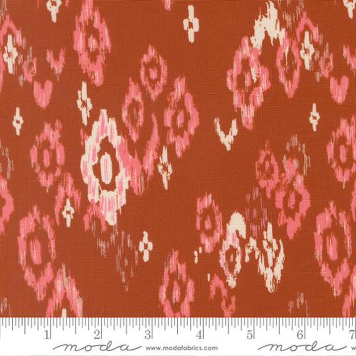 Printed Cotton Poplin - Boho Haven - Ikat - Spice
