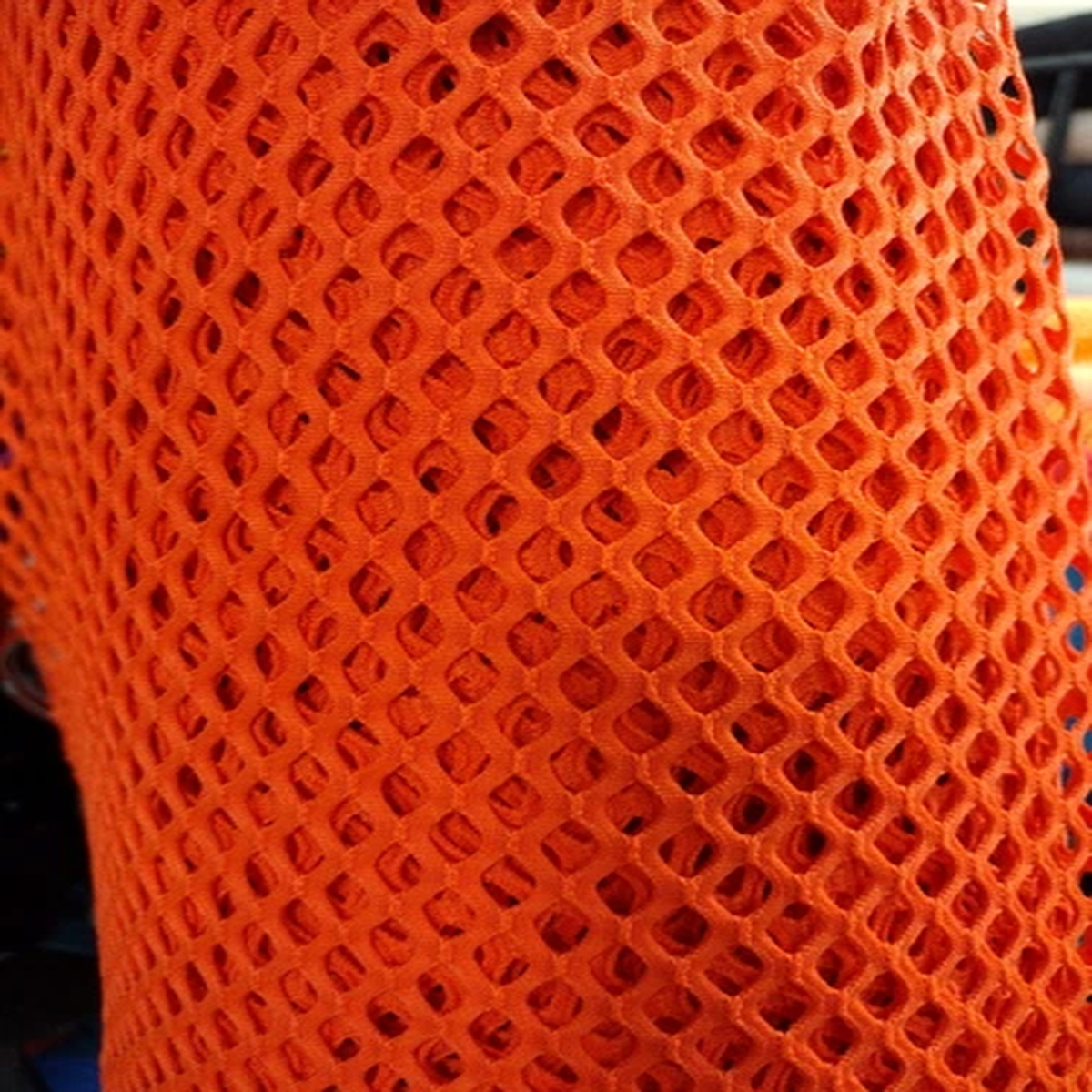 1 yard 4 way stretch good weight orange fishnet