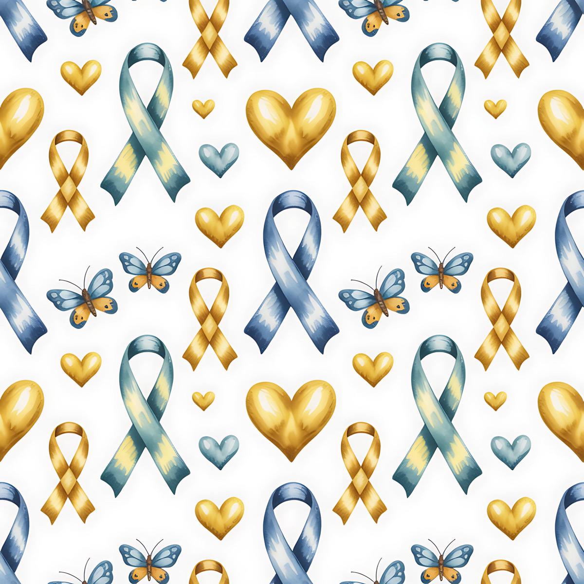 Down Syndrome Awareness Pattern 13 Quilting Cotton Fabric