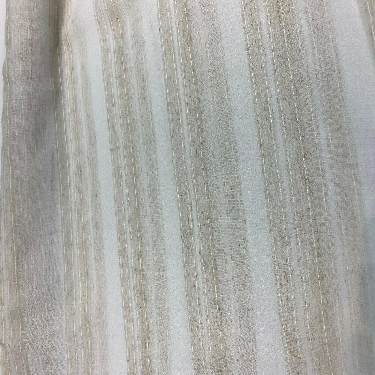 P Kaufmann Linen Beige Heaven Sheer Stripe Fabric By The Yard