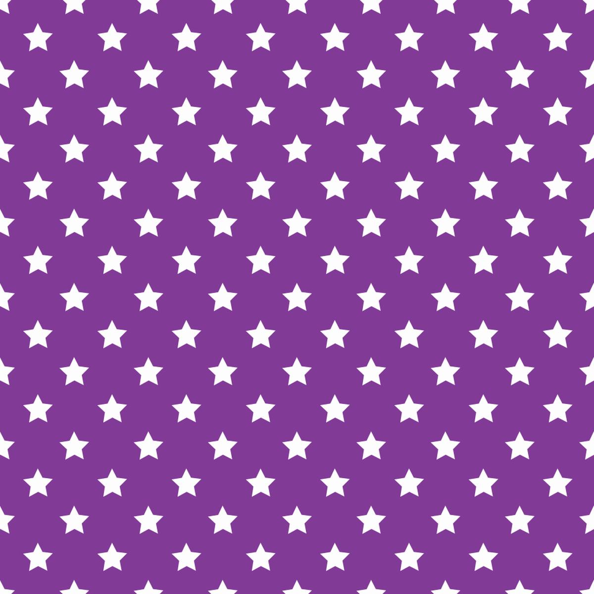 Stars Basics Fabric - White on Grape