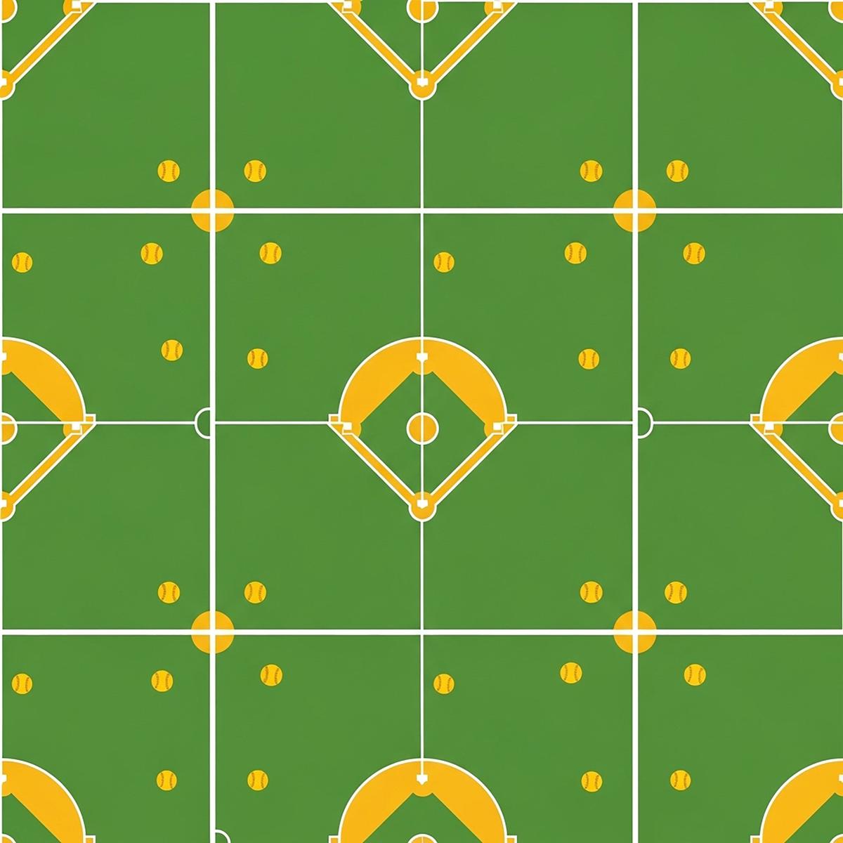 Softball Champions Pattern 2 Quilting Cotton Fabric