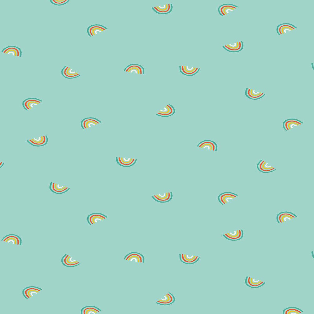 Always Look For Rainbows By Cotton + Steel Refreshing Teal