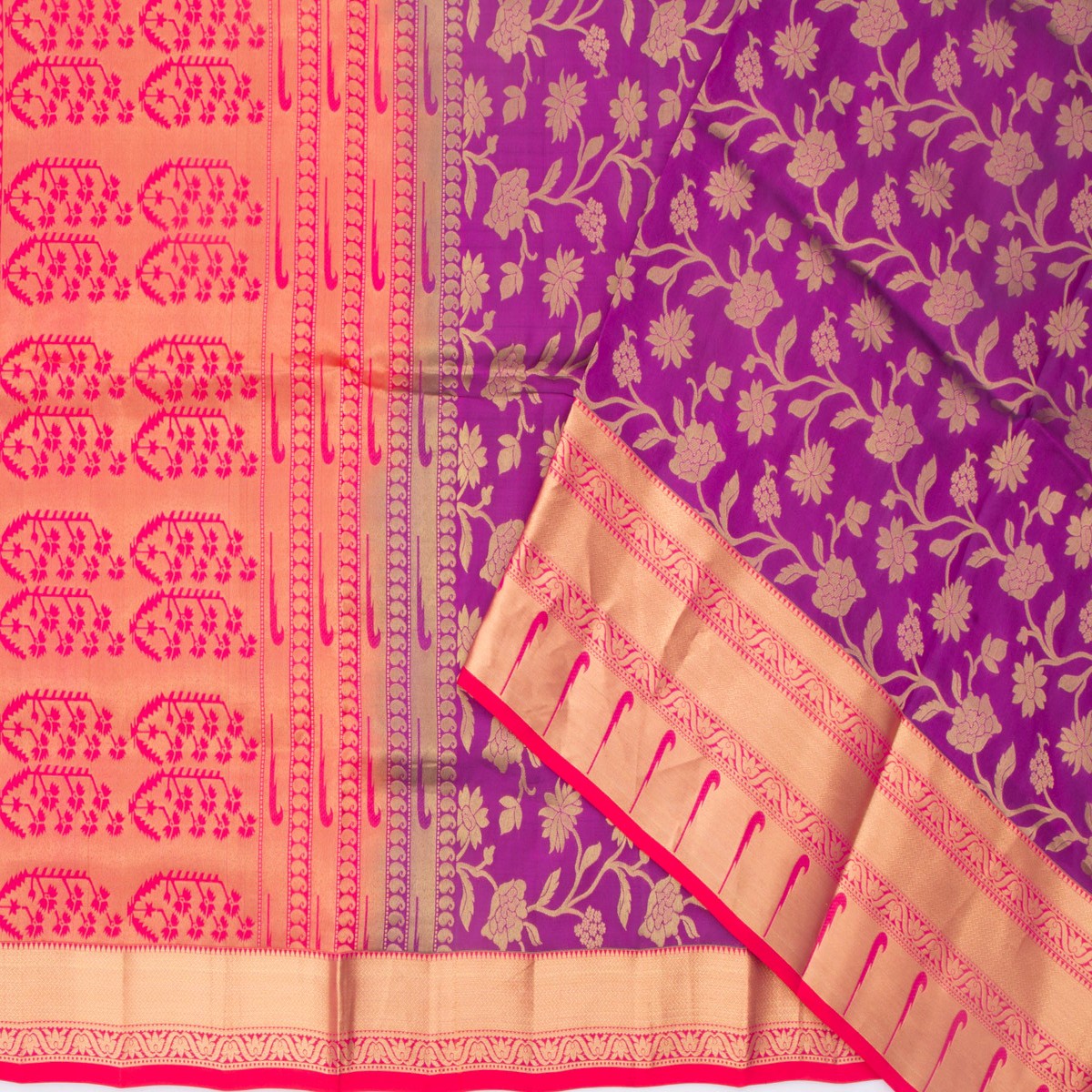 Coimbatore Soft Silk Jaal Purple Saree