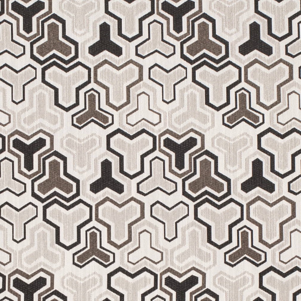 D4343 Abstract & Geometric Raven Black,Brown Charlotte Fabrics