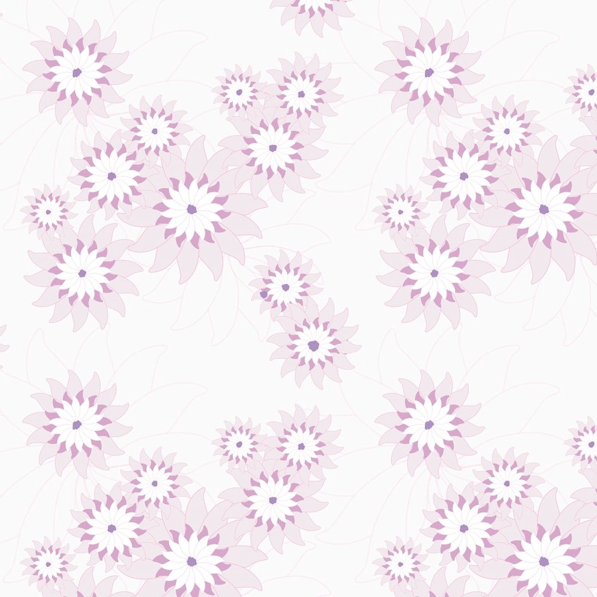 Modern Garden Flower Fabric Variation 1 - Pink