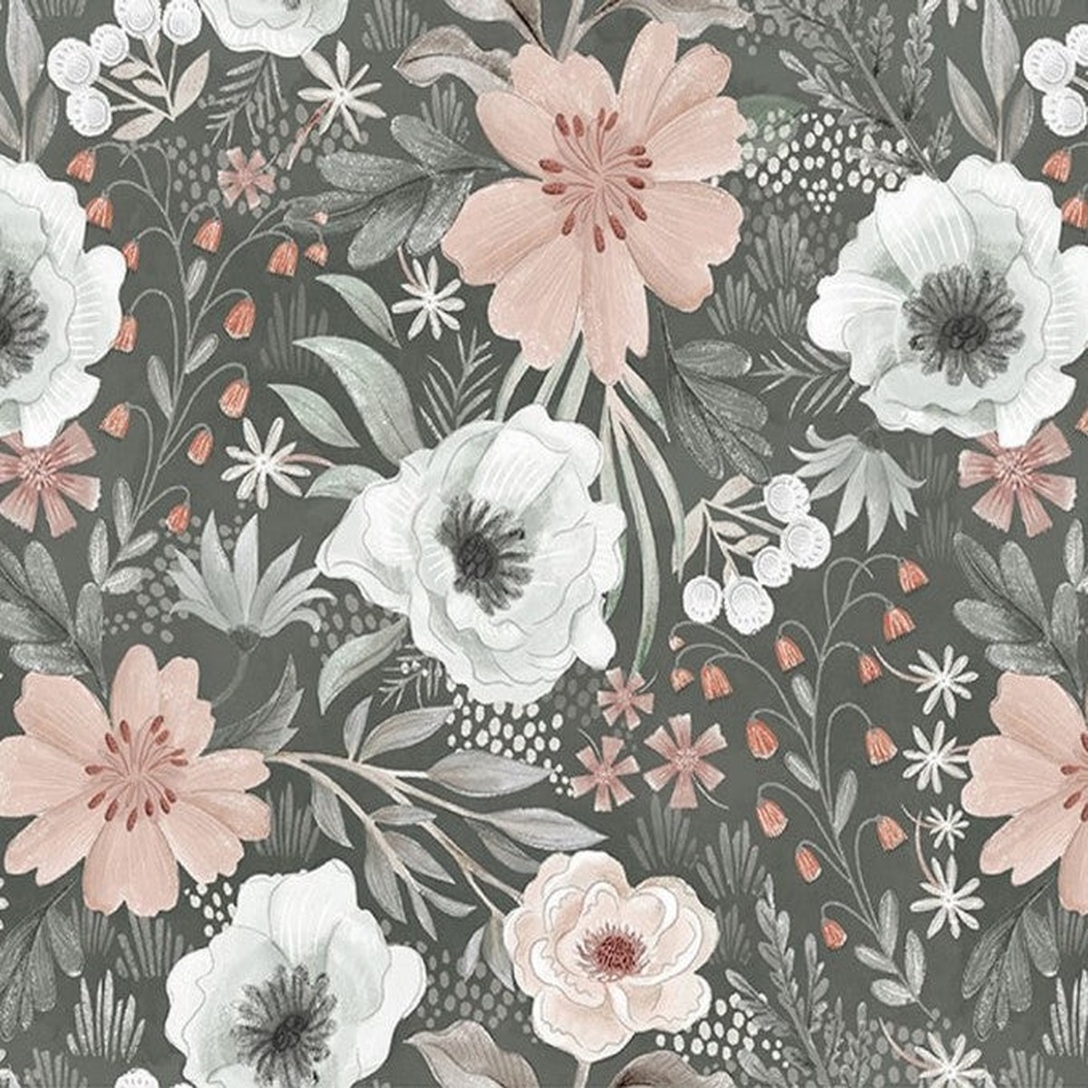 4566-95 Gray || Petals & Pewter - Blank