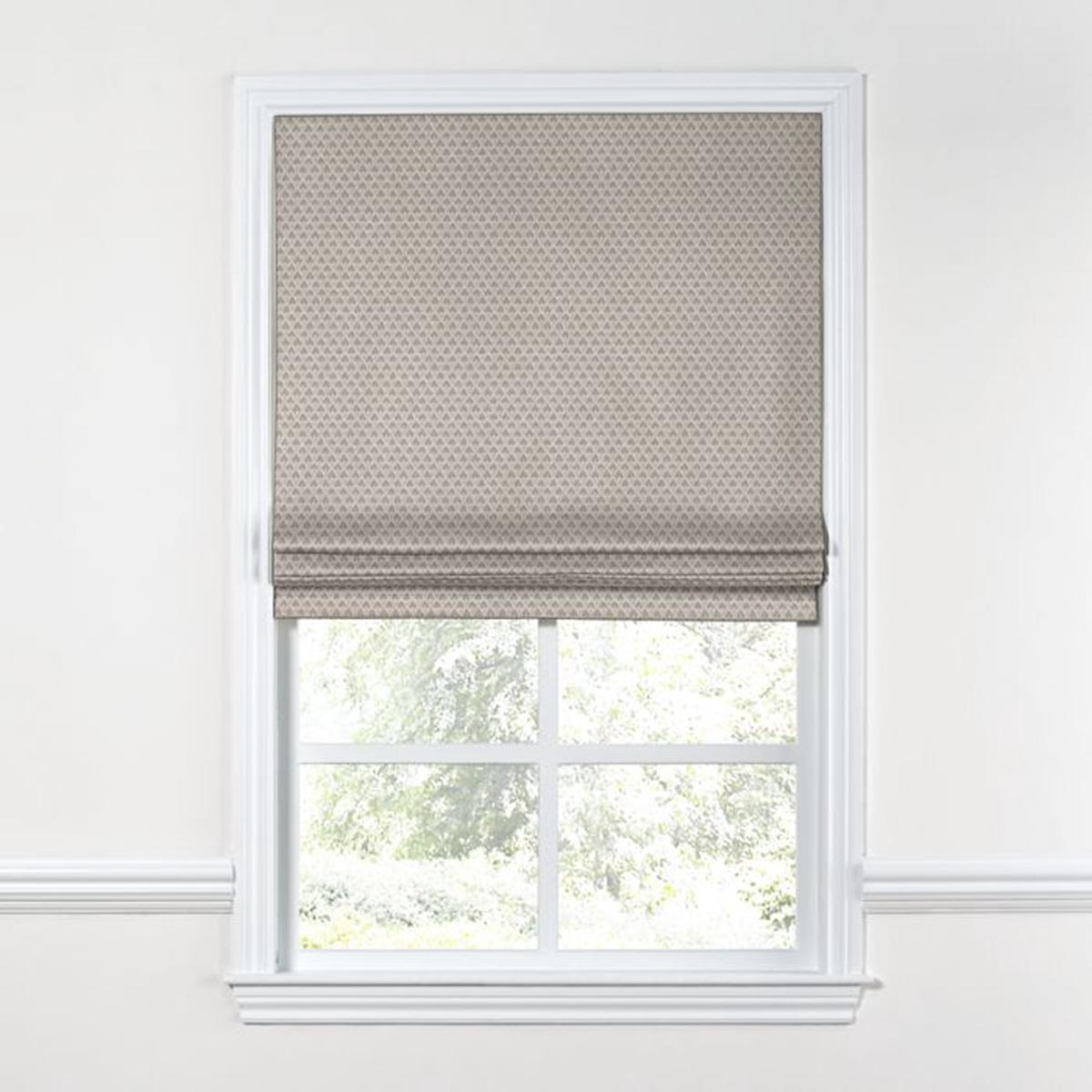 Flat Roman Shade in Shape Up - Silver