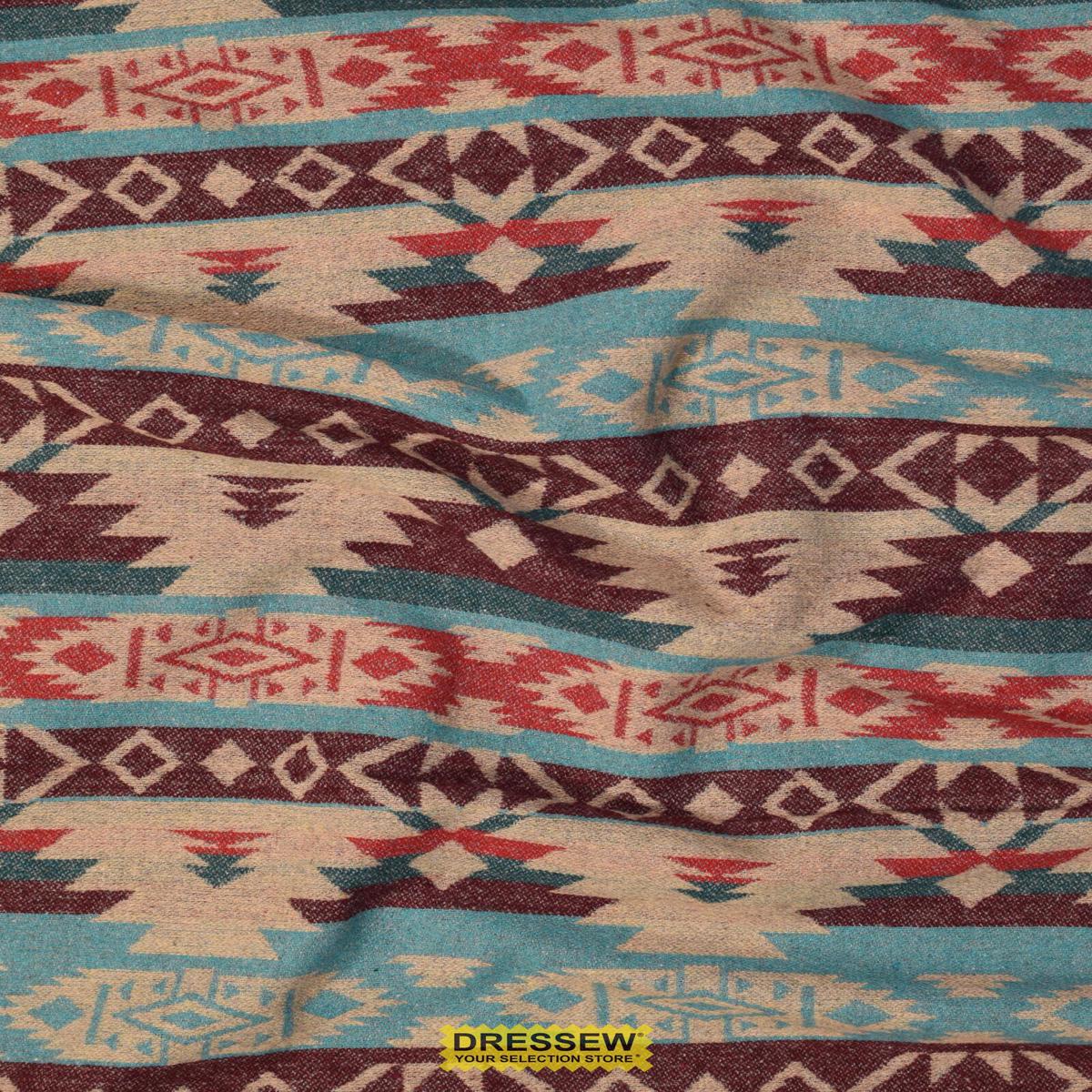 Woodland Coating Beige / Aqua / Wine