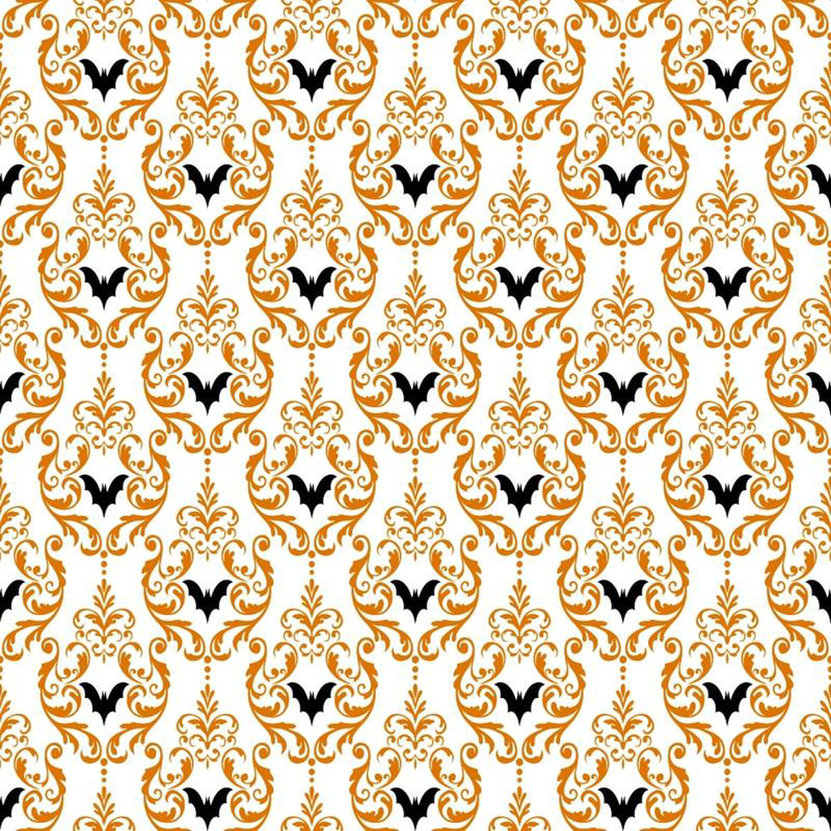 Elegant Halloween Pattern 21 Quilting Cotton Fabric