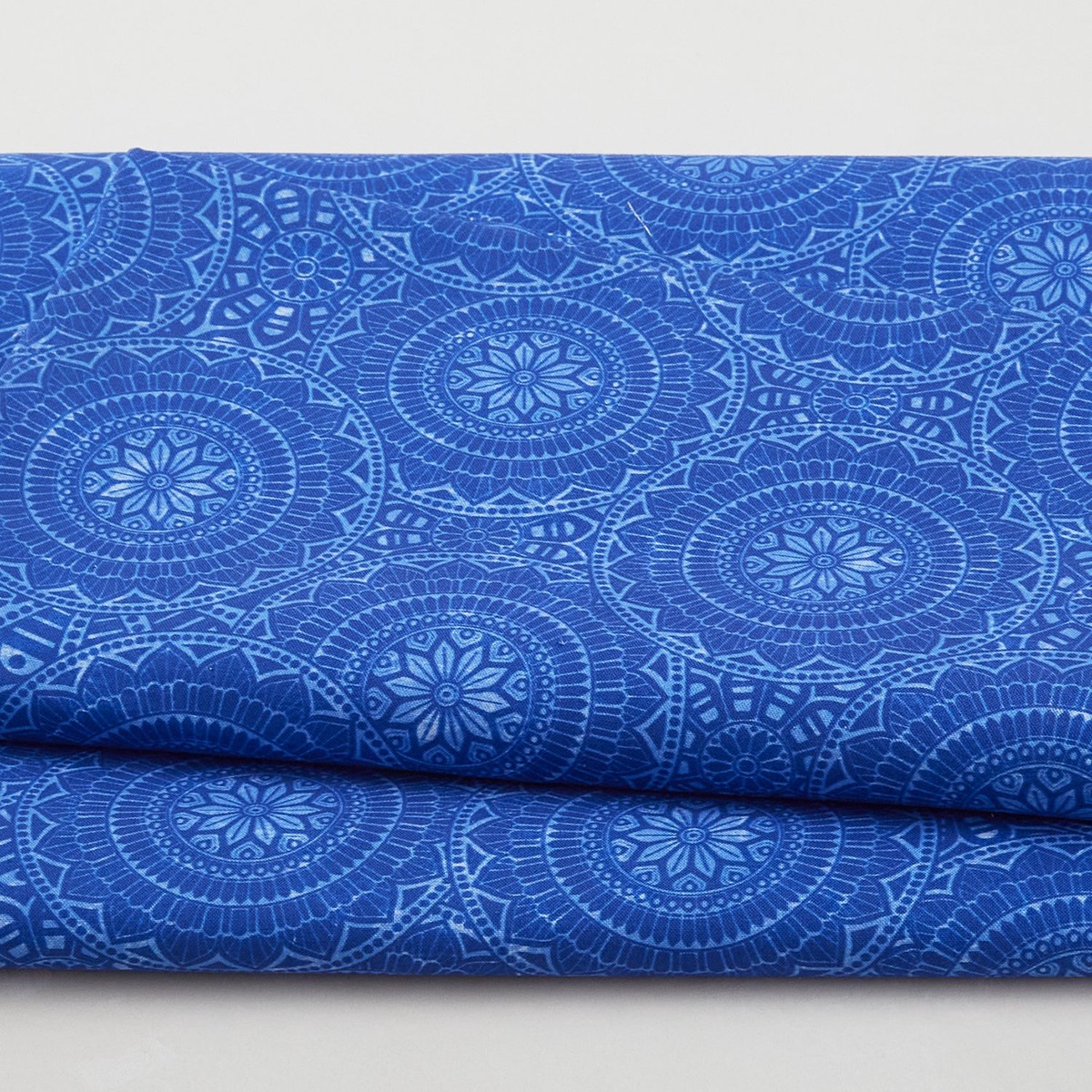 Vespa - Tossed Medalion Blue 118" Wide 3 Yard Cut