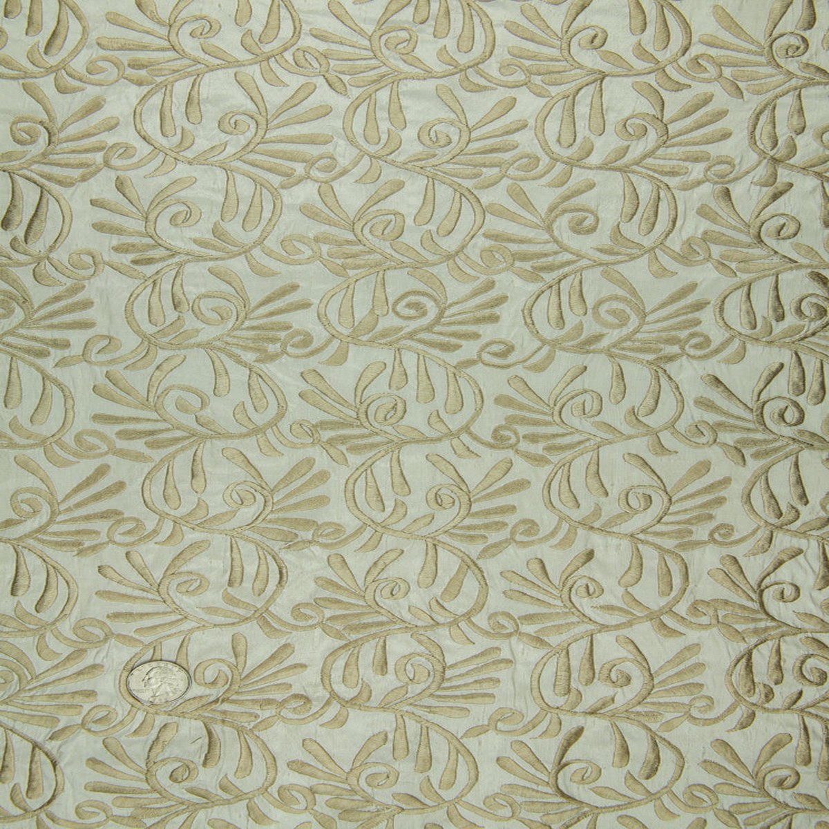 Embroidered Dupioni Silk MED-088/7 Fabric