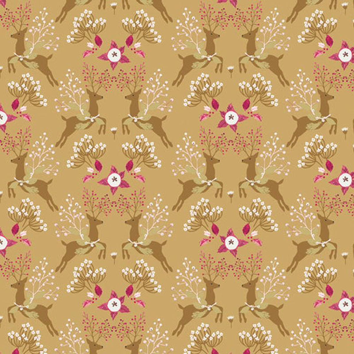 Fabric Art Gallery Fawn 038 Flowers Adventale by the Quarter Yard ADV25911