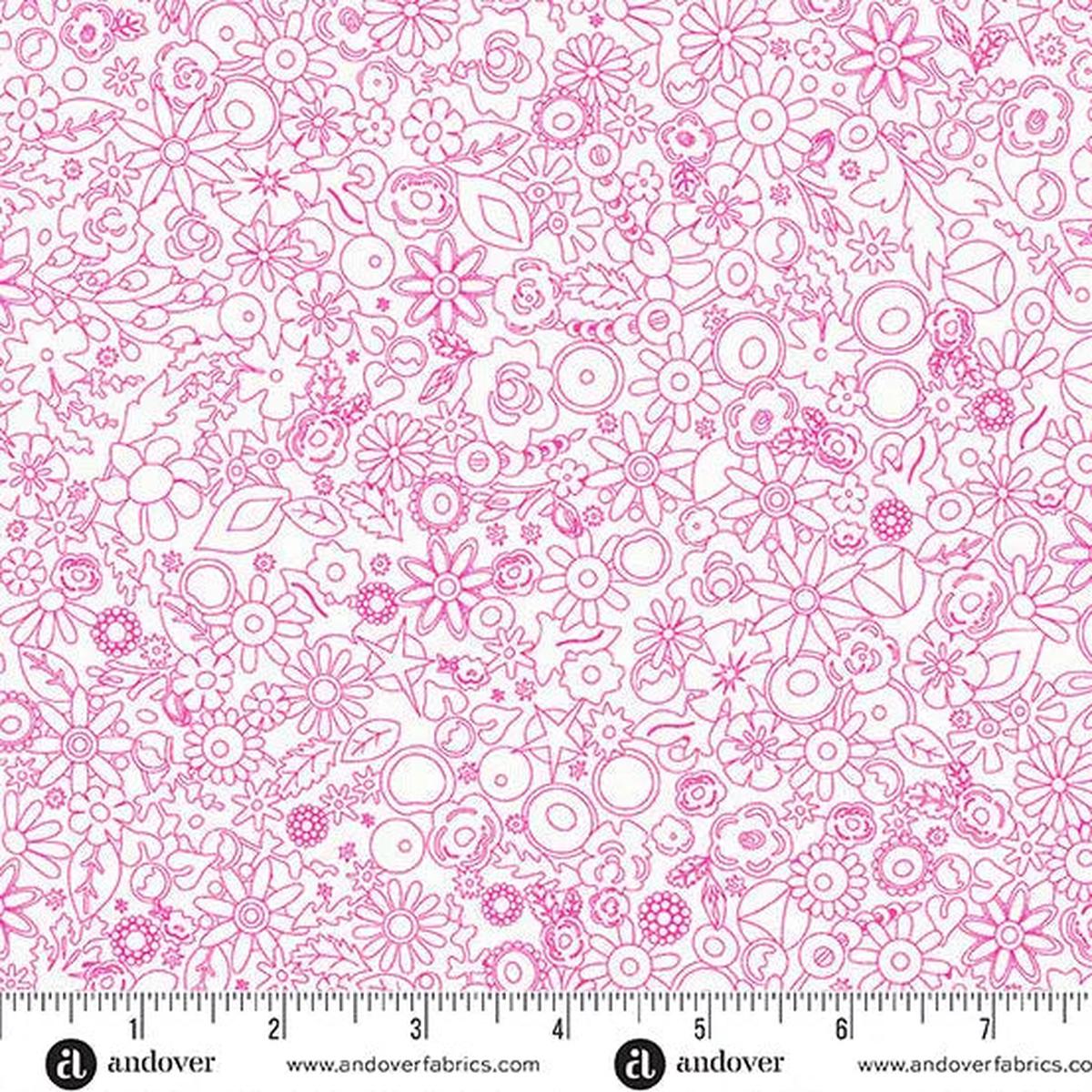 Sun Print Whisper Cosmos Woodland 44"/45" Fabric Per Yard