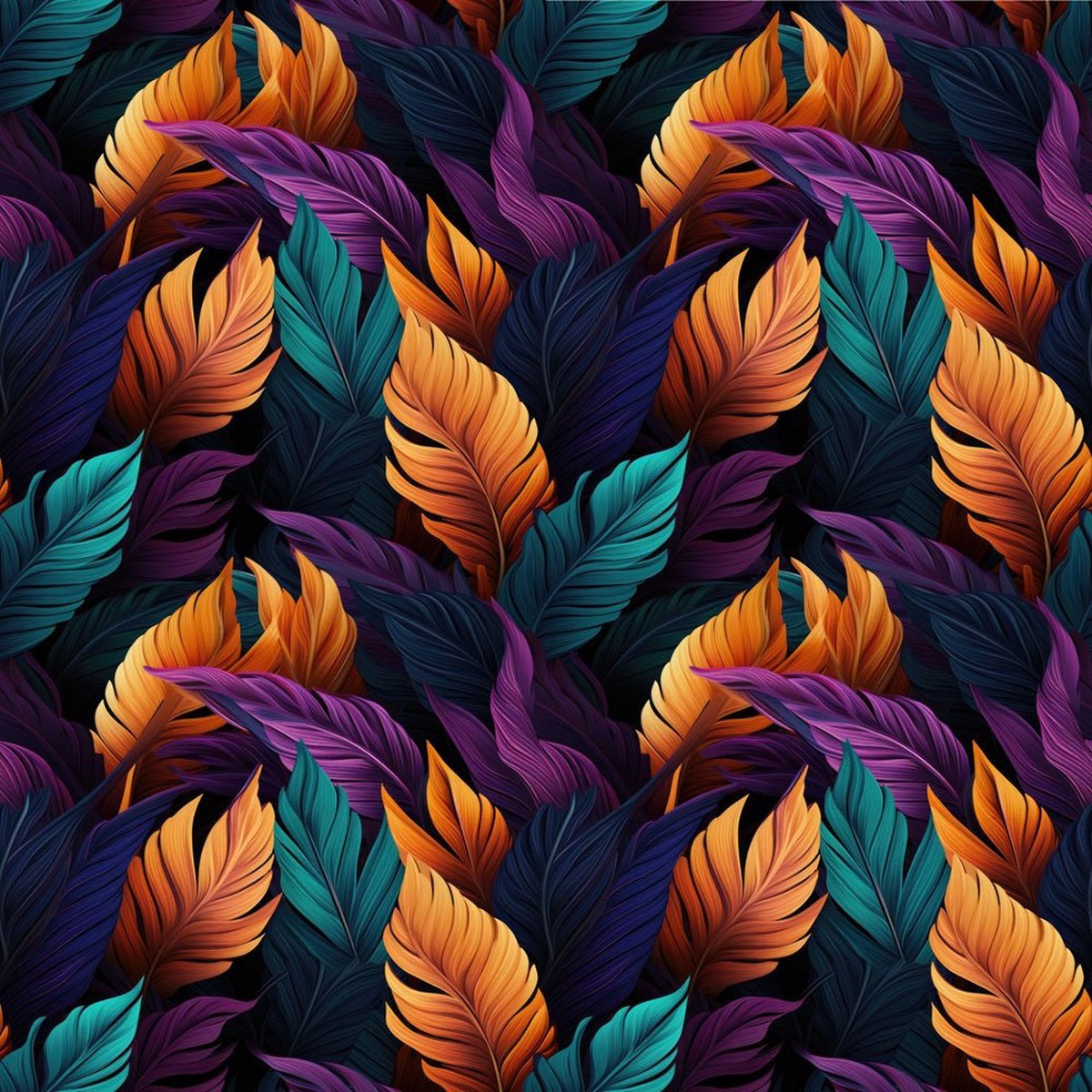 Tropical Luxury Feather Fabric