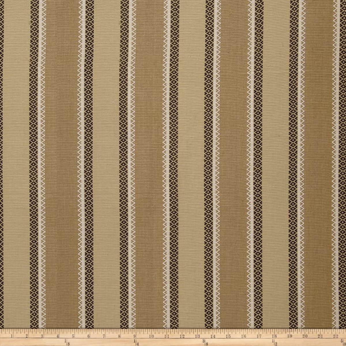 Valencia Stripe Tan Sand Laura Kiran Fabric