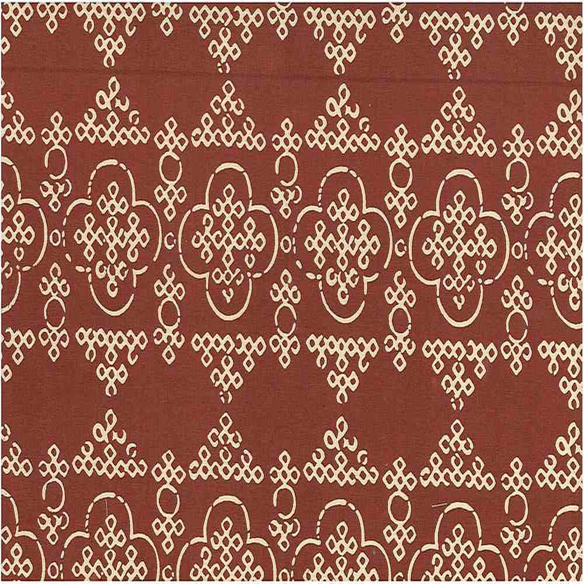 Bandhani Print Venetian Red Laura Kiran Fabric