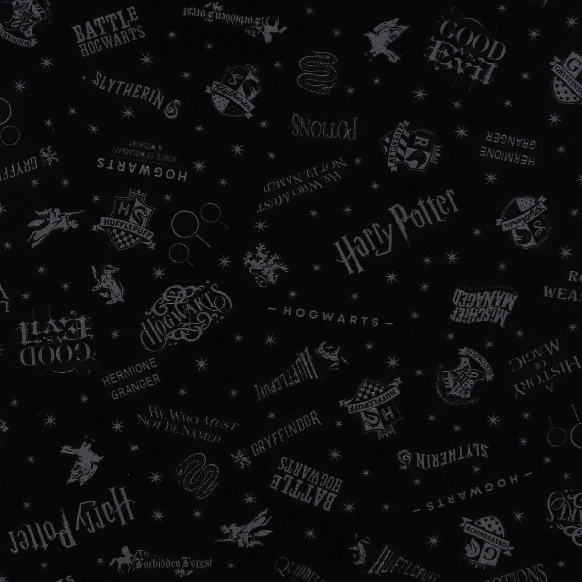 Bernatex Fabrics - Printed Cotton - SUZI Q ESSENTIALS - Harry Potter - 007 - Black