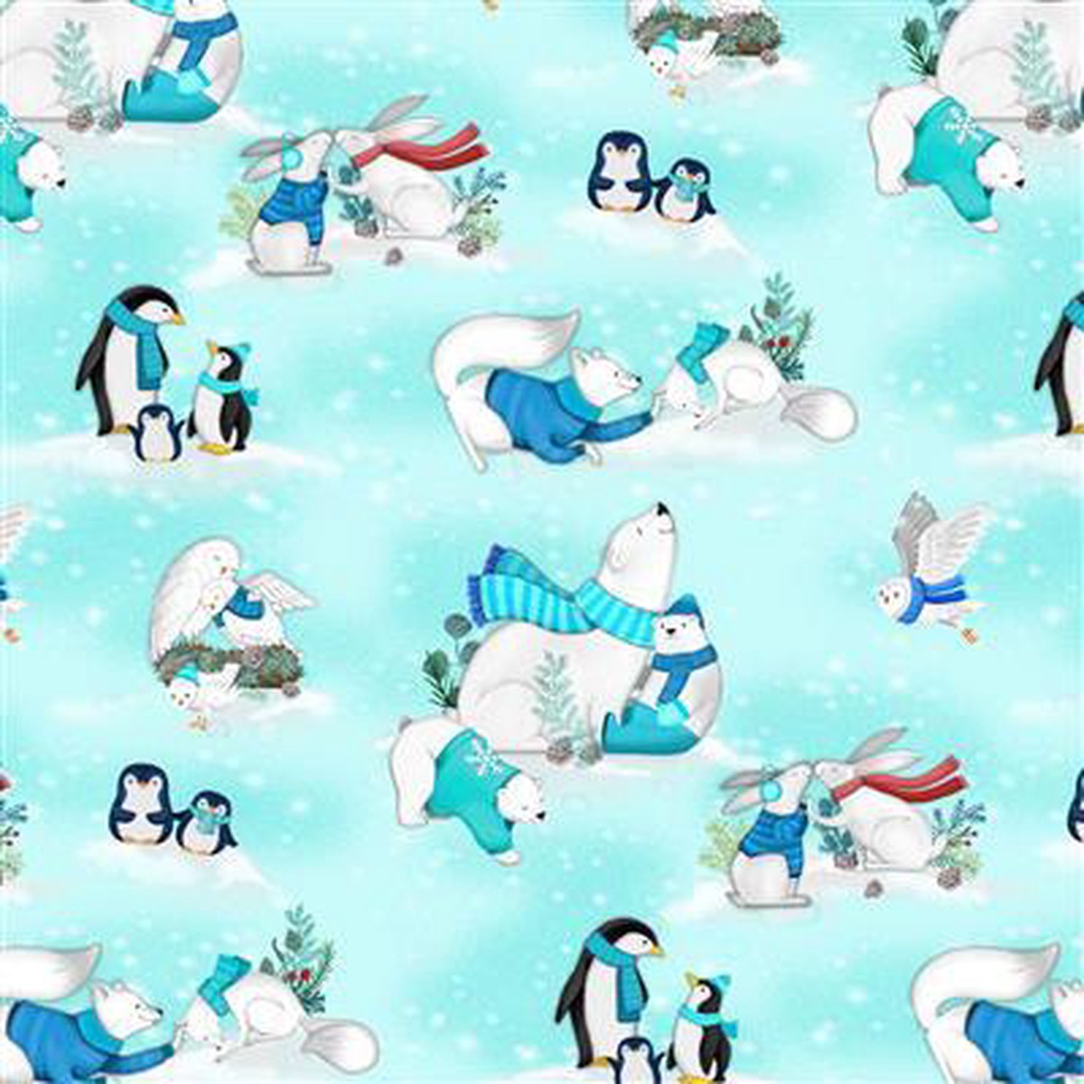Clothworks Textiles Snow Drift, Y4199-97, Lt Sky,