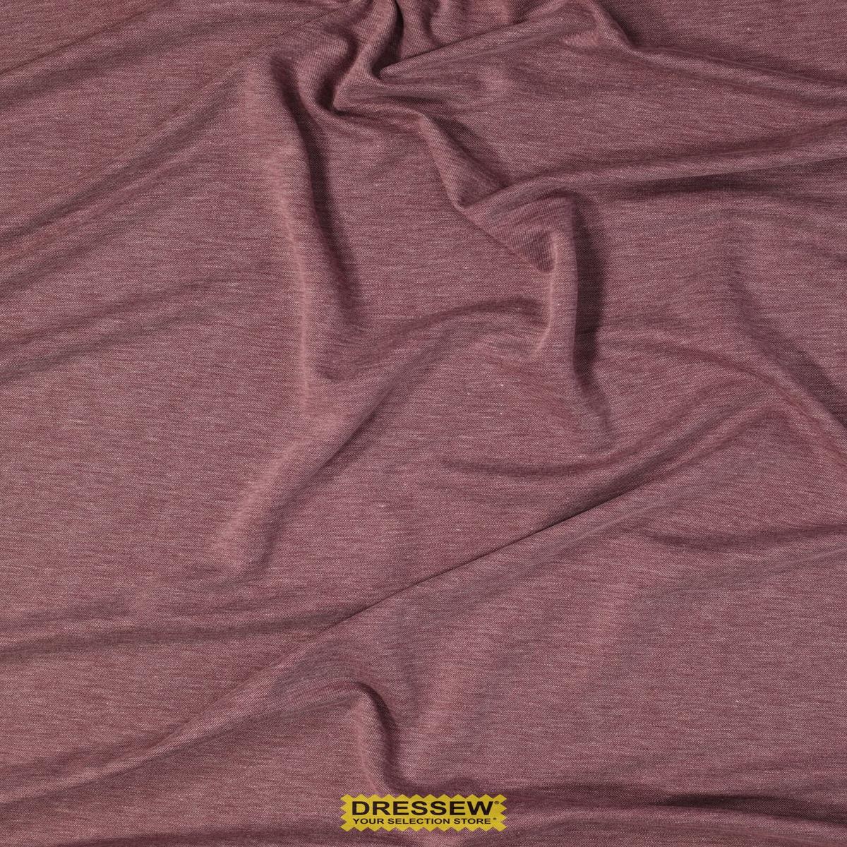 Fine Pique Knit Maroon Melange