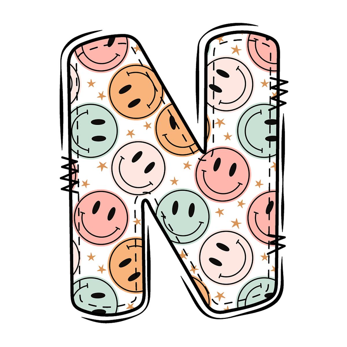 Groovy Doodle Smiley N Fabric Panel
