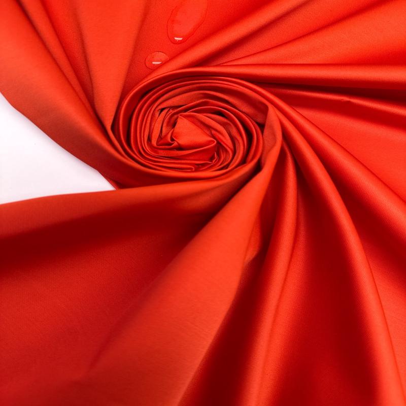 Red Orange Cotton Sateen