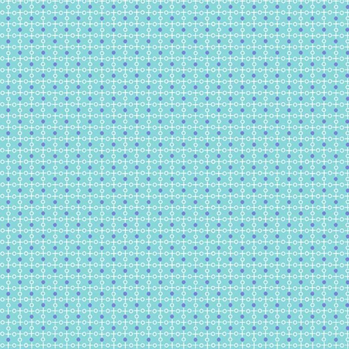 Andover Fabrics - Plain & Simple - Tic Tac - Aqua - Yardage