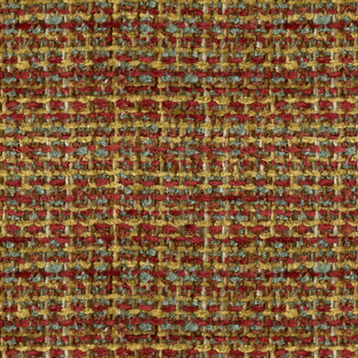 Boucle Texture Red/Gold Fabric